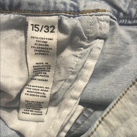 Ariya Light Blue Frayed Jean Shorts - Picture 6 of 7